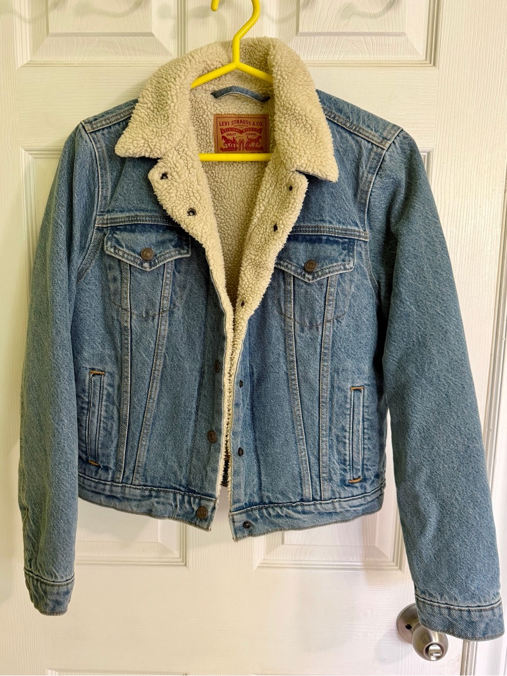 Levi's Light Blue Denim Sherpa-Lined Jean Jacket